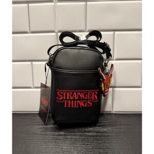 Primark Stranger Things Logo Crossbody Phone Bag Removable Demogorgon Charm NWT